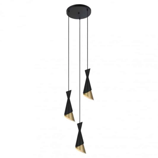 kinkiecik.pl Lampa wisząca Malia PND-85949-3 BK+GD Italux